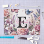 Waterverf Bloemen en zee en schelpen op het strand Tissuepapier (Craft)