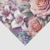 Waterverf Bloemen en zee en schelpen op het strand Tissuepapier (Detail)