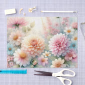 Waterverf Bloemen en zee en schelpen op het strand Tissuepapier (Craft)