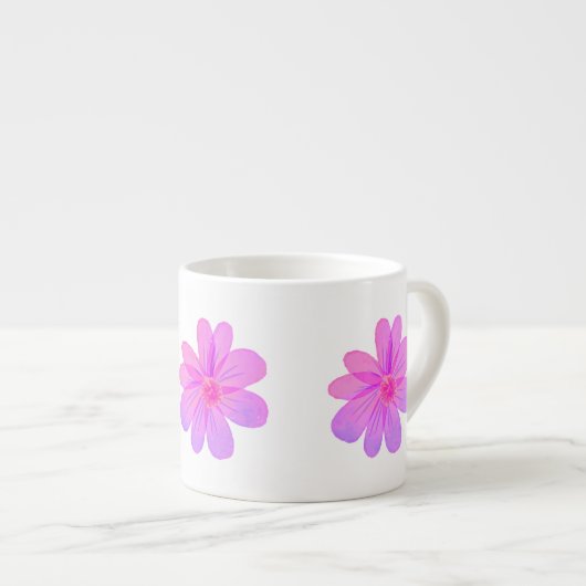 Waterverf bloemen espresso kop (Voorkant rechts)