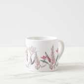 Waterverf bloemen espresso kop (Voorkant rechts)