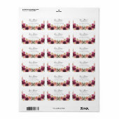 Waterverf bloemen etiket (Full Sheet)