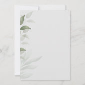 Waterverf bloemen eucalyptus bruiloft kaart (Achterkant)