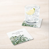 Waterverf Bloemen Eucalyptus Bruiloft Kartonnen Onderzetters (Insitu)