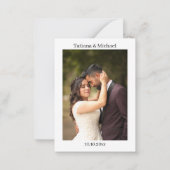 waterverf Bloemen Fall bruiloft Dank u foto Notitiekaartje (Achterkant)