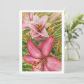 Waterverf Bloemen Feestdagenkaart (Staand voorkant)