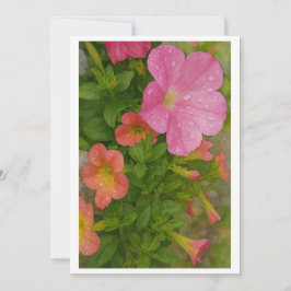 Waterverf Bloemen Feestdagenkaart
