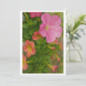 Waterverf Bloemen Feestdagenkaart (Staand voorkant)