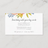 Waterverf bloemen Feminine Elegant Visitekaartje (Achterkant)