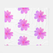 Waterverf bloemen fleece deken (Voorkant (Horizontaal))