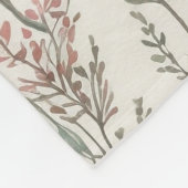 Waterverf bloemen fleece deken (Hoek)