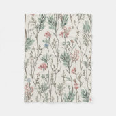 Waterverf bloemen fleece deken (Voorkant)