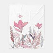 Waterverf bloemen fleece deken (Voorkant)