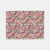 Waterverf, bloemen. fleece deken (Voorkant (Horizontaal))