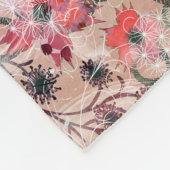 Waterverf, bloemen. fleece deken (Hoek)