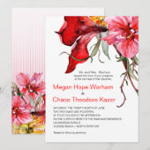 Waterverf bloemen Flora Botanica Wedding Kaart (Voorkant / Achterkant)