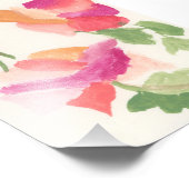 Waterverf bloemen foto afdruk (Hoek)