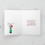 Waterverf bloemen FOTO Elegant Moederdag Kaart (Binnen)