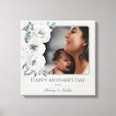 Waterverf Bloemen Foto Moederdag Canvas Afdruk (Voorkant)