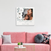 Waterverf Bloemen Foto Moederdag Canvas Afdruk (Insitu (Woonkamer))