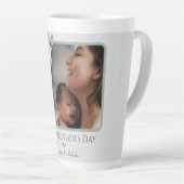 Waterverf Bloemen Foto Moederdag Latte Mok (Rechterhoek)