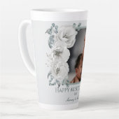 Waterverf Bloemen Foto Moederdag Latte Mok (Linkerhoek)