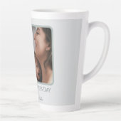 Waterverf Bloemen Foto Moederdag Latte Mok (Rechts)