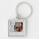 Waterverf Bloemen Foto Moederdag Sleutelhanger (Voorkant)