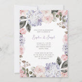 Waterverf Bloemen Foto QR Code Engagement Party Kaart (Voorkant)