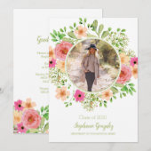 Waterverf bloemen Fotogradatie Partij Uitnodigen Kaart (Voorkant / Achterkant)