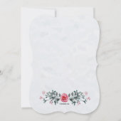 Waterverf Bloemen Fotouitnodiging Kaart (Achterkant)