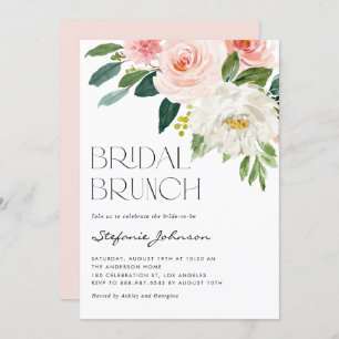  Waterverf bloemen Garden Bridal Brunch Kaart