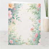  Waterverf Bloemen Gefeliciteerd bruiloft Kaart (Achterkant)