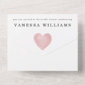 Waterverf bloemen geometrisch vrijgezellenfeest me all in one uitnodiging (Achterkant)