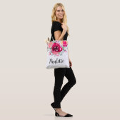 Waterverf Bloemen Gepersonaliseerd Tote Bag (Op model)