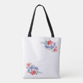 Waterverf, bloemen, gepersonaliseerd tote bag (Achterkant)
