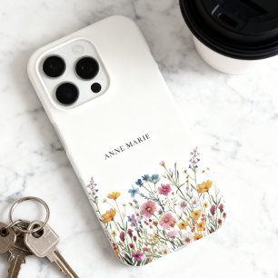 Waterverf Bloemen Gepersonaliseerde iPhone 16 Pro  Hoesje