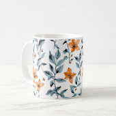  Waterverf Bloemen Gepersonaliseerde Naam Koffiemok (Voorkant links)