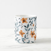  Waterverf Bloemen Gepersonaliseerde Naam Koffiemok (Center)