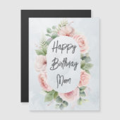 Waterverf Bloemen Gepersonaliseerde Verjaardag Mam (Voorkant / Achterkant)