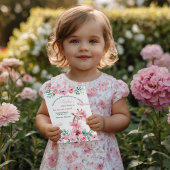 Waterverf Bloemen Giraffe Lint Meisje Verjaardag Kaart