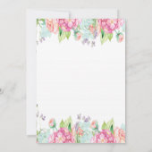 Waterverf Bloemen Glitter Hart Bruidsdouche Kaart (Achterkant)