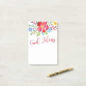 Waterverf bloemen Goede ideeën Post-it® Notes (Op bureau)
