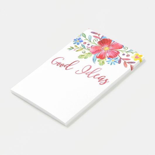 Waterverf bloemen Goede ideeën Post-it® Notes (Schuin)