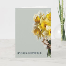 Waterverf Bloemen | Grappige Narcissen Moederdag Feestdagen Kaart