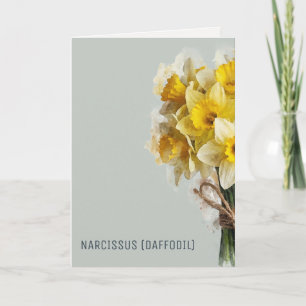Waterverf Bloemen Grappige Narcissen Moederdag Feestdagen Kaart