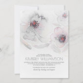 Waterverf Bloemen Gray Pink Boho Vrijgezellenfeest Kaart (Voorkant)
