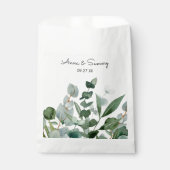 Waterverf Bloemen groen bladeren bruiloft Bedankzakje (Voorkant)