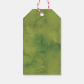Waterverf Bloemen Groen Foliage Dank u Cadeau Labe Cadeaulabel (Achterkant)