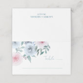 Waterverf Bloemen groen lente bruiloft Plaatskaartje (Buitenkant ongevouwen)